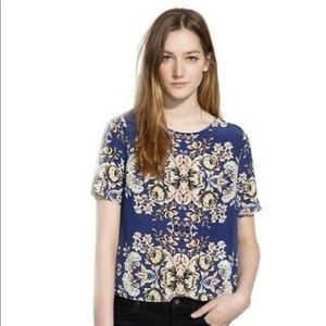 Madewell silk floral tee